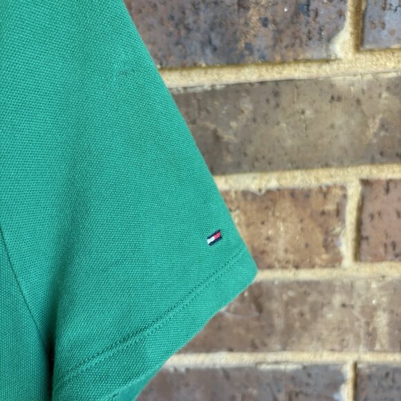 Tommy Hilfiger Green and Navy Polo Dress Stretch Cotton Short Sleeve Preppy Sz S - Picture 4 of 7